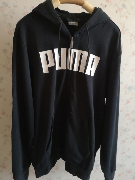 彪马男子春秋印花连帽外套正品PUMA男连帽...