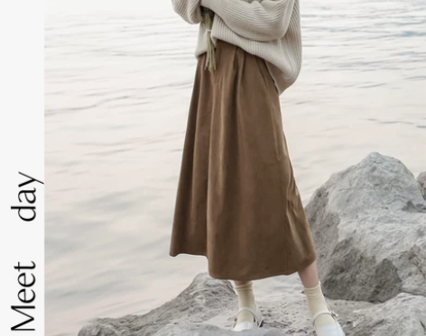 ?秋冬天加厚百褶灯芯绒半身裙长裙+jk群打...