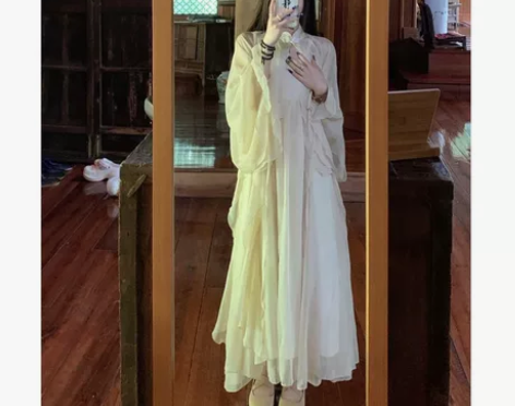 中国风套装女装夏季2022新款很仙的外搭防...