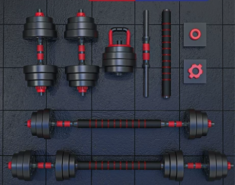 品健哑铃男士健身家用锻炼器材多功能杠铃套装...