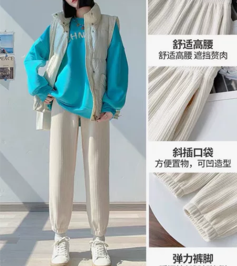 灯芯绒加绒裤子 s码 全新未穿过，绒毛很细腻