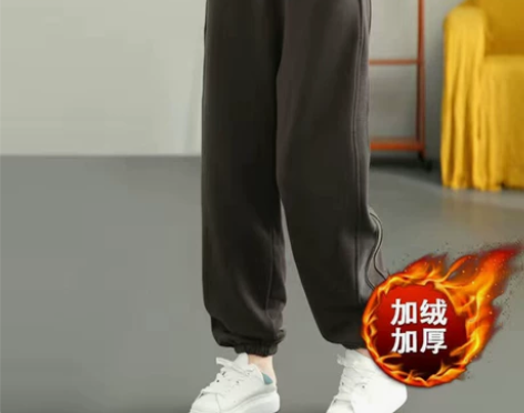 【清仓】加绒加厚运动裤子女秋冬新款卫裤宽松...