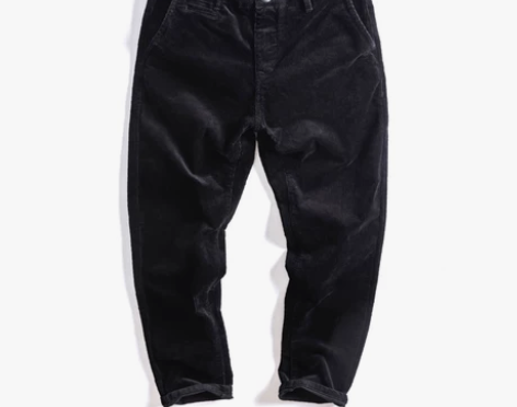 秋冬重磅厚款保暖男士修身直筒灯芯绒休闲裤男...