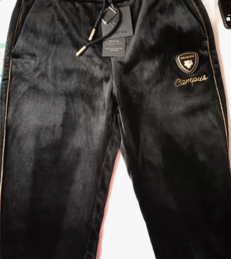 全新闲置 金丝绒裤子男抗皱冬季修身雪尼尔男...