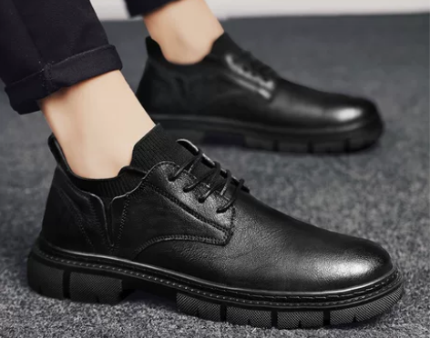 【国庆价】休闲皮鞋男英伦风商务正装男士鞋子...