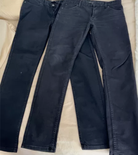 黑色牛仔裤男士 腰围82cm，裤长96cm...