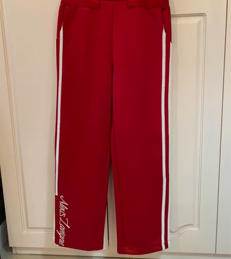 高腰阔腿裤女ins宽松垂感休闲直筒条纹刺绣...