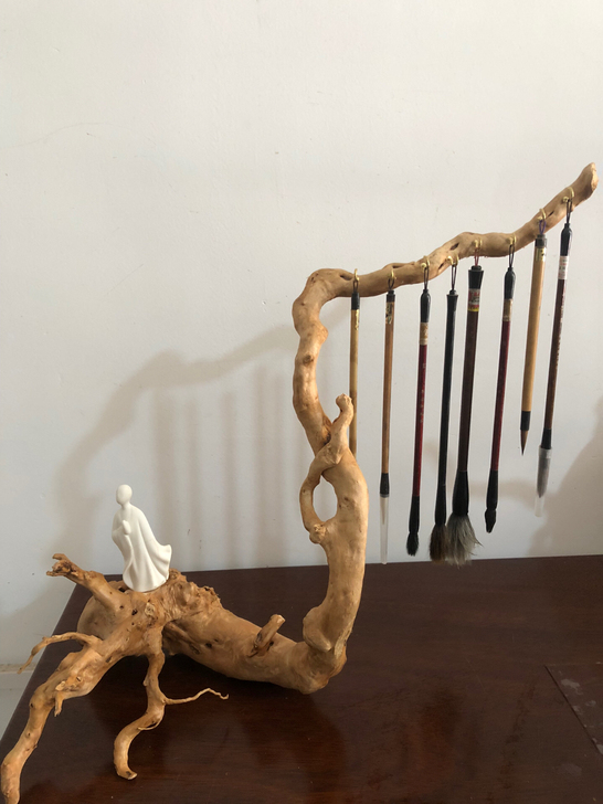 毛笔架，笔架，挂笔架，杜鹃根笔架，挂架， ...