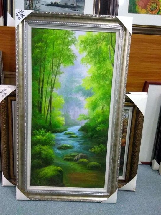 实体店清仓高档纯手绘油画风景画走廊画亏本处理