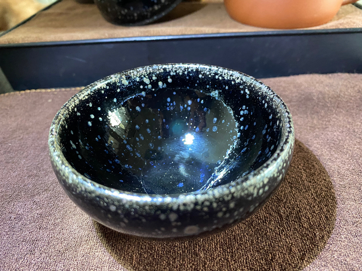 纯手工建盏，口沿脱釉，微瑕疵处理