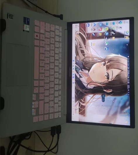 华硕a豆14高性能颜值轻薄本，极光白，11...