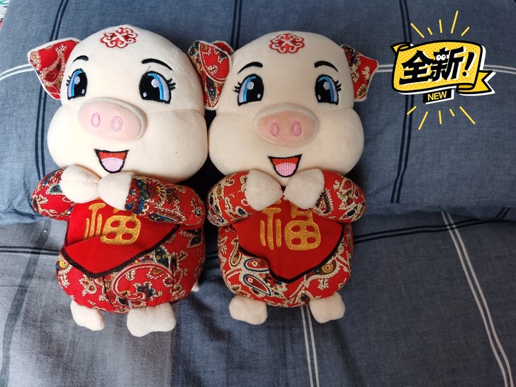 孩子爸单位玩游戏送的一堆玩偶，一直放在袋子