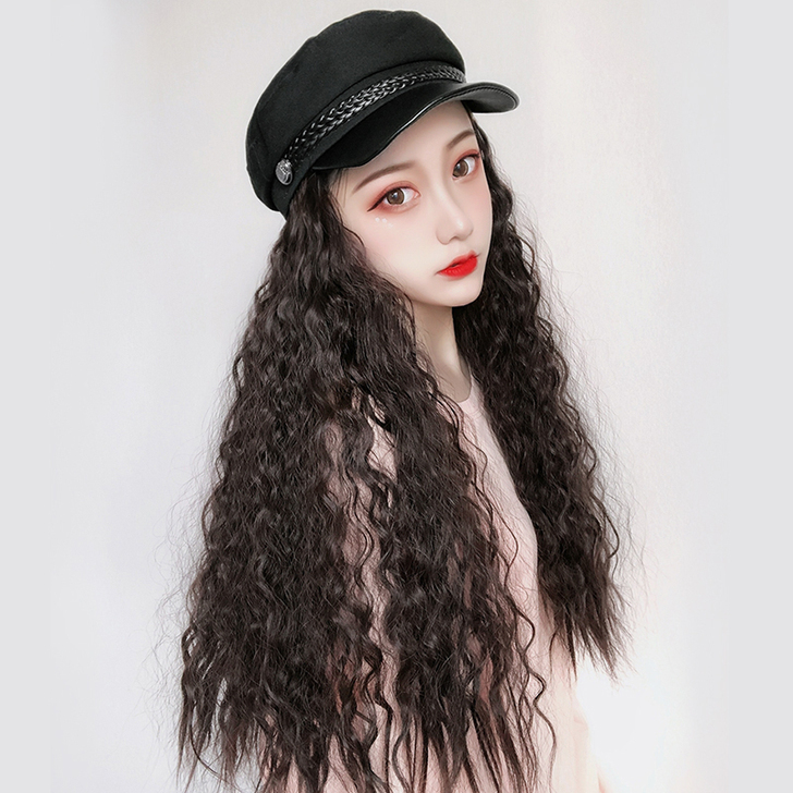 李缇朵 羊毛卷假发帽子