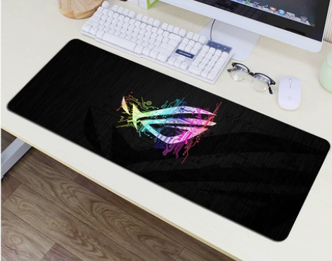 【4mm厚】超厚超大华硕鼠标垫锁边大号加厚...