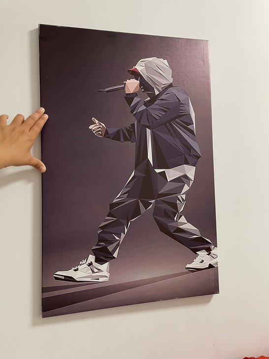 嘻哈歌手说唱歌手海报 美国音乐歌手木框海报...