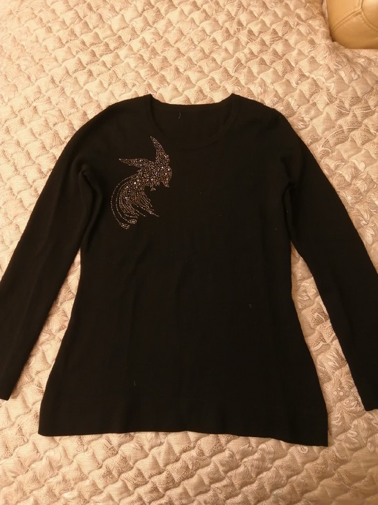 哥弟黑色圆领羊绒衫打底衫长袖