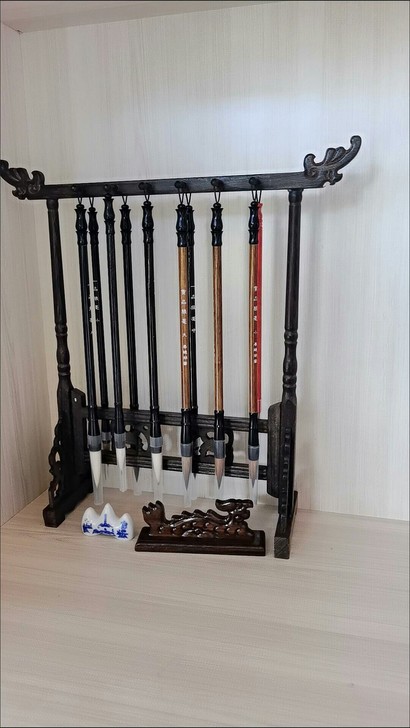 全新实木鸡翅木毛笔架