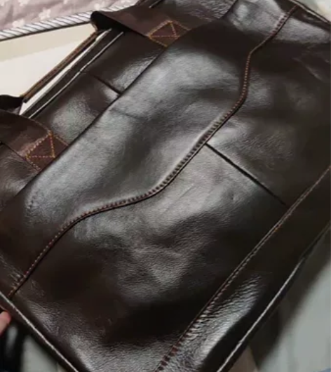 全新头层牛皮真皮男包包男士横版手提单肩电脑...