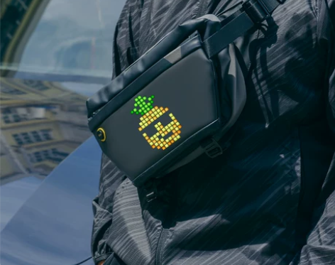 divoom点音像素胸包机能挎包男士骑行包...