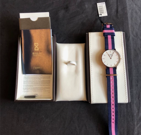 【DW】DW男表 40mm织纹石英男表 W...