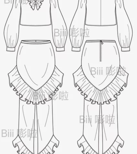 可接服装设计款式图，服装款式图，代画，CD...