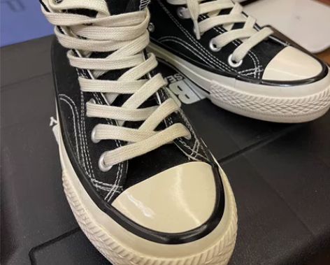 高帮帆布鞋女1970s复刻经典百搭黑色复古...