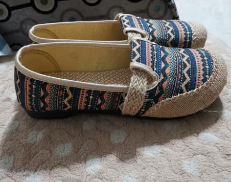 老北京布鞋女夏季新款透气亚麻民族风休闲女单...