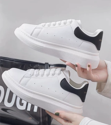 小白鞋女2022新款夏季真皮透气厚底内增高...