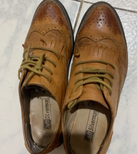 春季新款头层牛皮英伦复古流苏雕花布洛克女…...