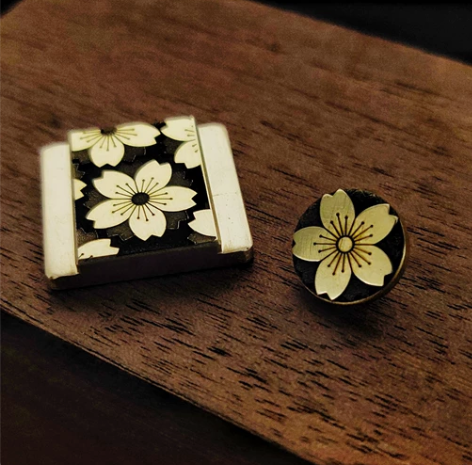 日式樱花复古热靴盖，快门按钮，金属相机热靴...
