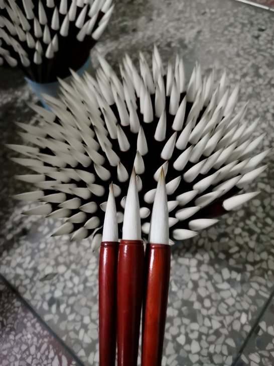 狼毫兼毫小楷联笔大楷用品文房四宝中楷三支入...