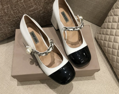 高跟鞋女2021春夏季复古新款公主风百搭玛...