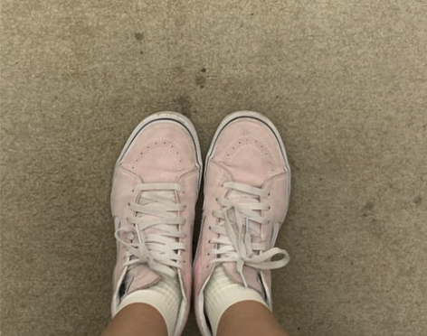 vans高帮休闲鞋 七成新 这个颜色就是容...