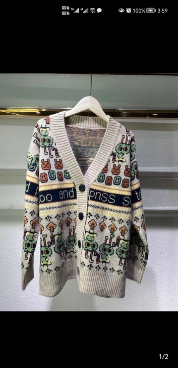 转卖全新带吊牌韩系元纯羊毛羊绒衫毛衣开衫外...