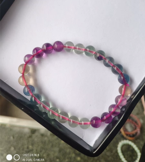 【原价打折出】萤石天然石手串暖宫石 尺寸:...