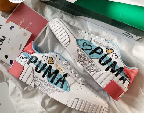 Puma彪马女鞋Cali情人节厚底松糕鞋涂...