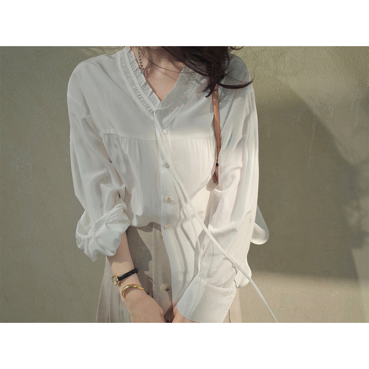 卡芮嫚 蕾丝雪纺衫