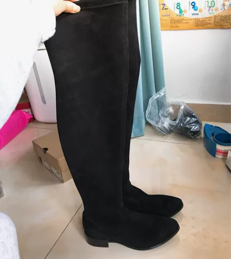 kiss cat接吻猫长筒靴子黑色仅穿两次...