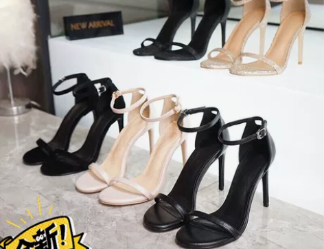 最新款高跟鞋女2021年新款细跟百搭一字带...