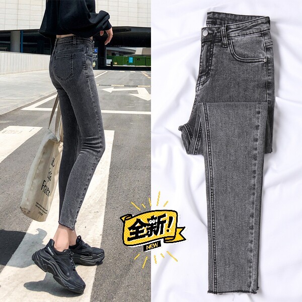 高腰牛仔小脚裤，便宜卖