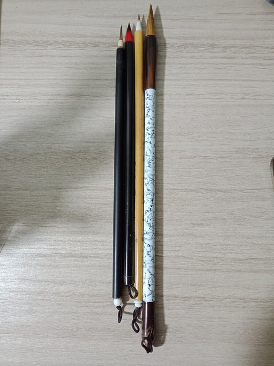 毛笔四支，非常好用，狼毫笔，兼毫笔，画水彩...