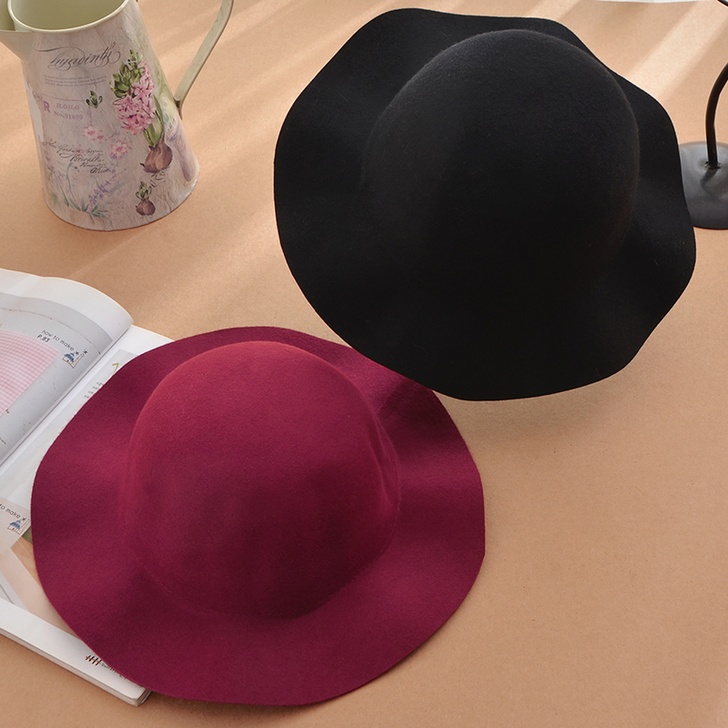 春秋季 女士礼帽韩版潮流行时尚 羊毛呢毡帽...
