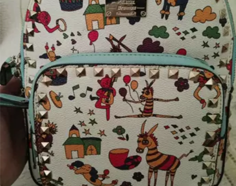 不莱玫双肩包  铆钉双肩包 包邮非偏 抹茶...