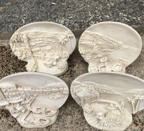 浮雕摆件树脂白模白膜 25／个 空心适合练...