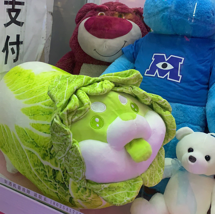 55-65厘米蔬菜精灵，白菜狗 公仔，喜欢...