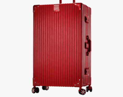 明星同款复古铝框行李箱旅行箱拉杆箱网红万向...