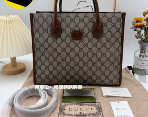 ?全新GUCCI 古驰经典老花Logo托特...