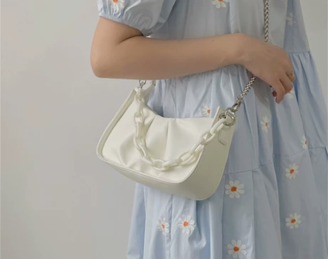 ?小众设计腋下褶皱云朵包包女2022夏季亚...