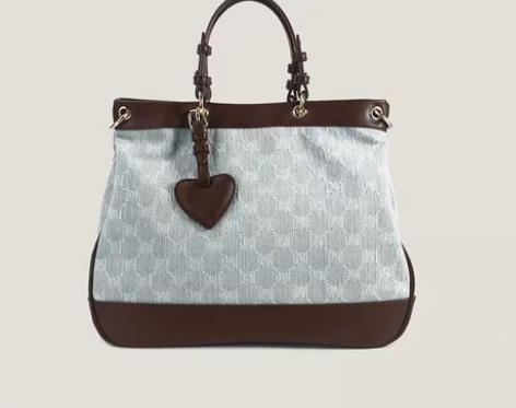 出优尚女包定制家的爱心牛仔帆布棋盘格托特包...