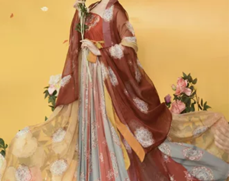 玉术原创汉服女霓裳诃子裙大袖衫唐制夏季刺绣...